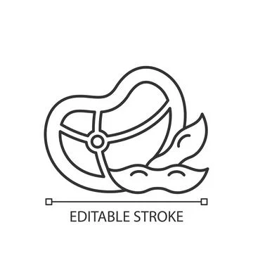 Soy meat linear icon Illustrazione stock