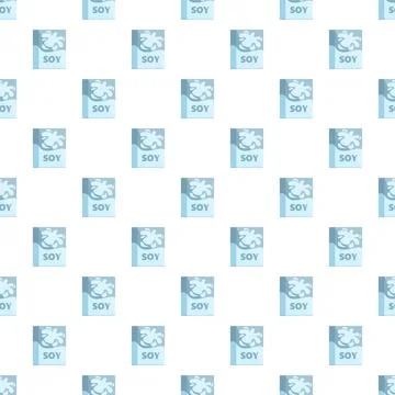 Soy milk carton seamless pattern background 스톡 일러스트