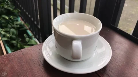 Soy milk in a cup Stock Footage 266675488