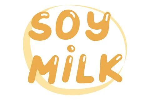 Soy Milk. Vector element for logos, labels, badges, stickers. Vector illustra Stock Illustration