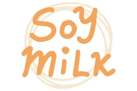 Soy Milk. Vector element for logos, labels, badges, stickers. Vector illustra Stock Illustration