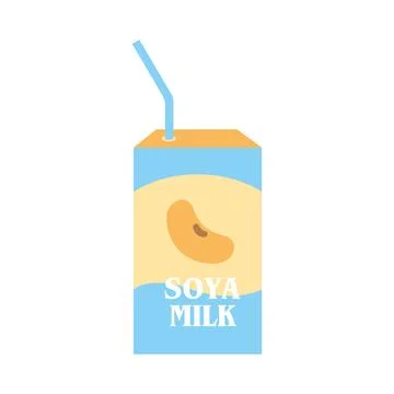 Soy milk vector. white background. wallpaper. free space for text. symbol. sign. Stock Illustration
