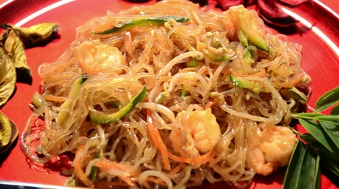 Soy noodles Stock Footage 32348420