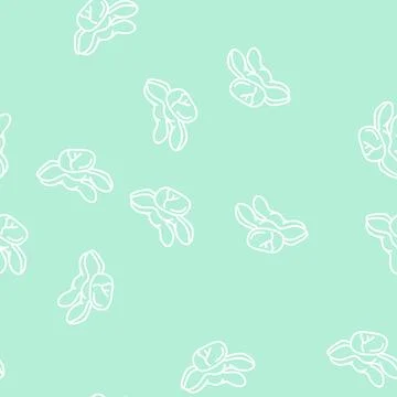 Soy nut line seamless pattern Stock Illustration