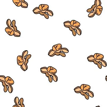 Soy nut vector seamless pattern Illustrazione stock