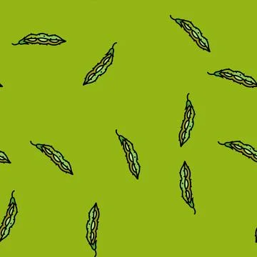 Soy pod green vector seamless pattern イラスト素材