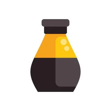 Soy sauce bottle icon representing asian cuisine and condiments Stock Illustration