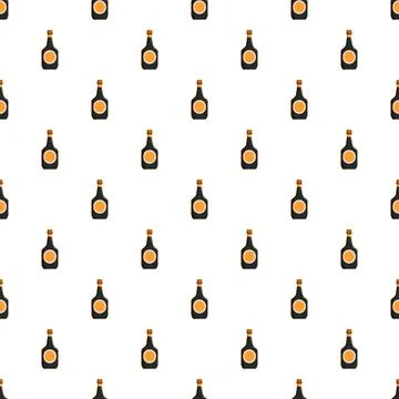 Soy sauce bottle pattern background for food design Stock Illustration