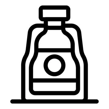 Soy sauce bottle standing on a table, ready to be used Stockillustratie