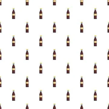 Soy sauce bottles creating a repeating pattern background Stock Illustration