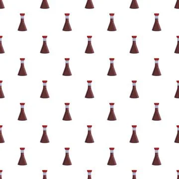 Soy sauce bottles creating a seamless repeating pattern Stock Illustration