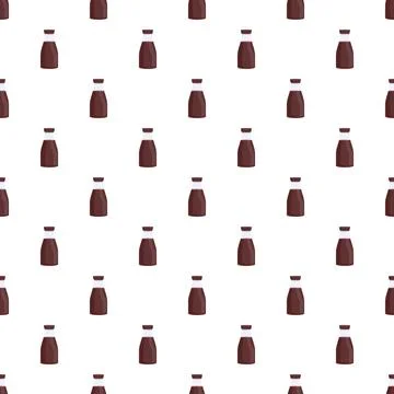 Soy sauce bottles creating a seamless pattern background Illustrazione stock