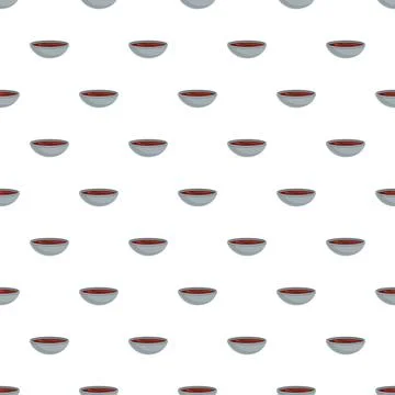 Soy sauce bowls repeating pattern for food background Stock Illustration