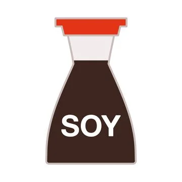 Soy sauce icon. Condiment. Vector. Stock Illustration