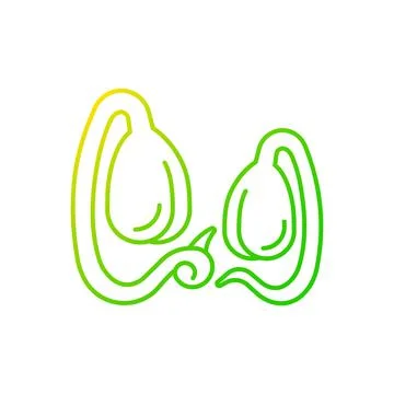 Soy sprouts gradient linear vector icon Stock-Illustration