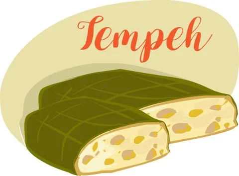 Soy tempeh flat icon. Vector illustration. Stock Illustration