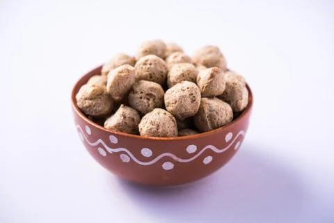 Soya chunks are known for its various health benefits Foto stock