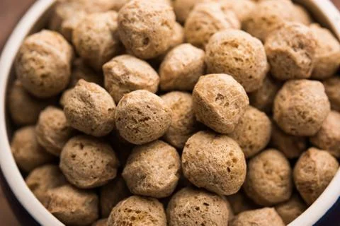 Soya chunks are known for its various health benefits Foto stock