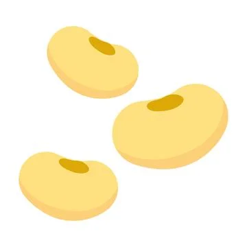 Soybean icon in flat style Stock Illustration