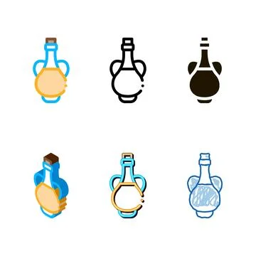 Soybean oil range icon vector outline Stock Illustration