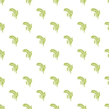 Soybean plant pods pattern on white background Stock Illustration