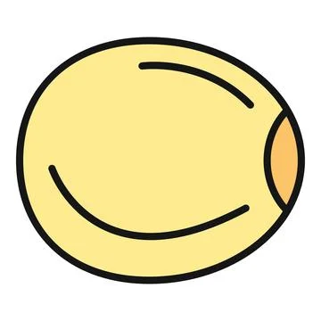 Soybean seed flat icon representing organic protein Stock Illustration