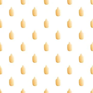 Soybean seeds repeating pattern on white background Stock Illustration