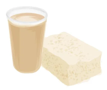 Soybeans, object. Background of soy grain. Best vector illustration for soya, Stock Illustration