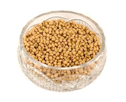 Soybeans in a vase Stock Photos