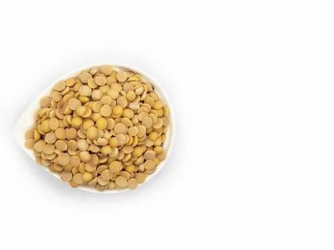 Soybeans on white background Stock Photos