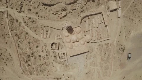 SP 0125 Drone Archaeological Top shot Boom down DJI 0076 Stock Footage 169996649
