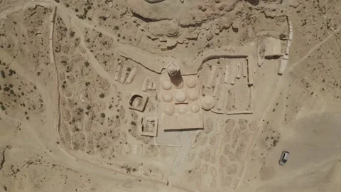 SP 0126 Drone Archaeological Top shot Boom up DJI 0075 Stock Footage 169999611