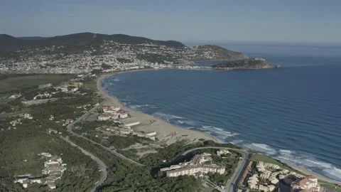 SP 0147 Drone Beach Boom down DJI 0263 Stock Footage 169980956
