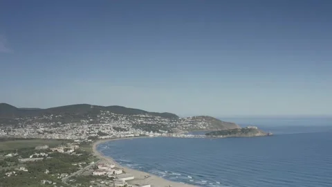 SP 0148 Drone Beach Boom down DJI 0263 Stock Footage 169981175
