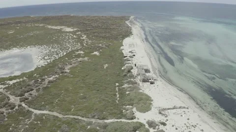 SP 0153 Drone Beach Boom down DJI 0087 Stock Footage 169981860