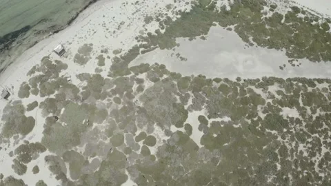 SP 0158 Drone Beach Top shot Push in DJI 0086 Stock Footage 169984365