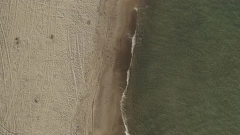 SP 0163 Drone Beach Top shot DJI 0150 Stock Footage 169984662