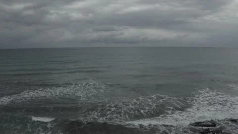 SP 0167 Drone Beach Push in DJI 0083 Stock Footage 169987967