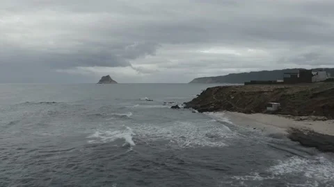 SP 0168 Drone Beach Push in DJI 0084 Stock Footage 169987927