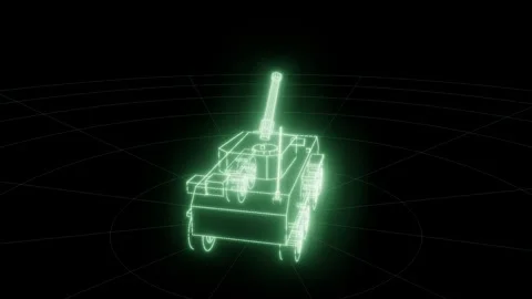 Sp mortar phosphor wireframe technical drawing turntable 3D animation seamless Vídeos de archivo 342241602