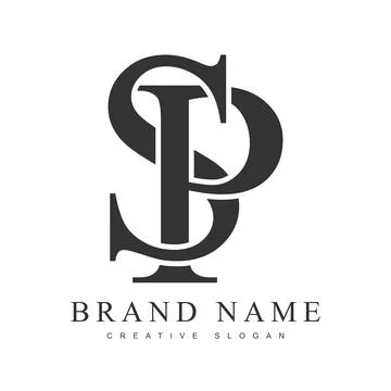 SP trendy logotype template. Initial letter s and p classic font style. Cre.. Stock Illustration