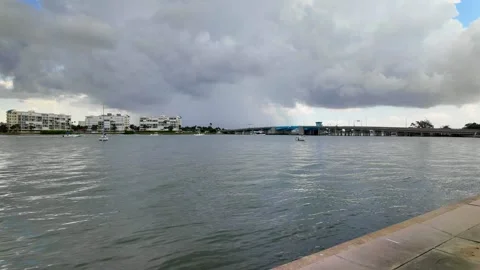SP0002WideViewBoats Video stock 339371750
