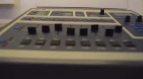 SP12 Drum Machine - Musical instrument vintage Stock Footage 66312830