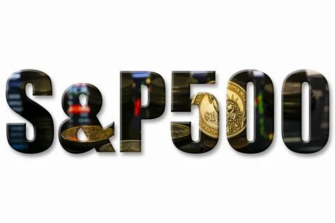 SP500 Index Text concept Stock Illustration