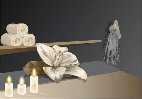 Spa abstract background Illustrazione stock