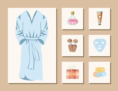 Spa accessory set Stock Illustration