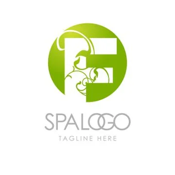Spa Alphabetical logo design with light background vector Stock Illustration
