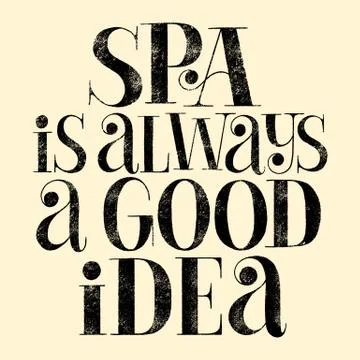 SPA is always good idea Stock Illustration