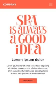 SPA is always a good idea Stock Illustration