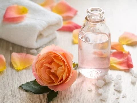 Spa and aromatherapy set, selective focus Stock Photos